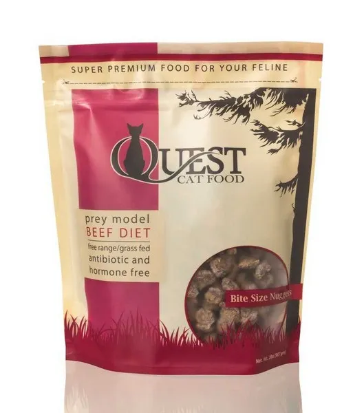 2 Lb Steve's Quest Frozen Beef Nuggets For Cats - Treat